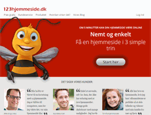Tablet Screenshot of 123hjemmeside.dk